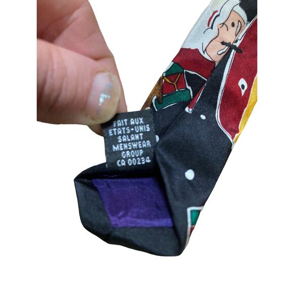 Save The Children Pete Age 13 Ho Ho Ho Santa Claus Sleigh Christmas Necktie - Picture 7 of 7